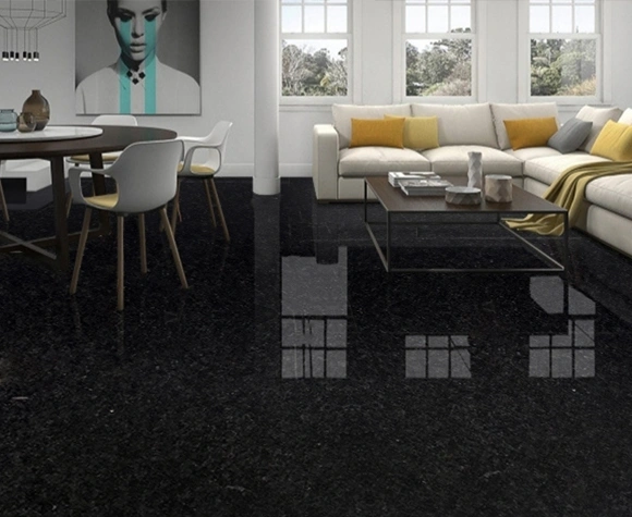 black pearl granite flooring dark polished surface