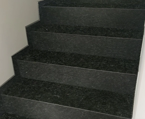 black pearl granite staircase steps modern design