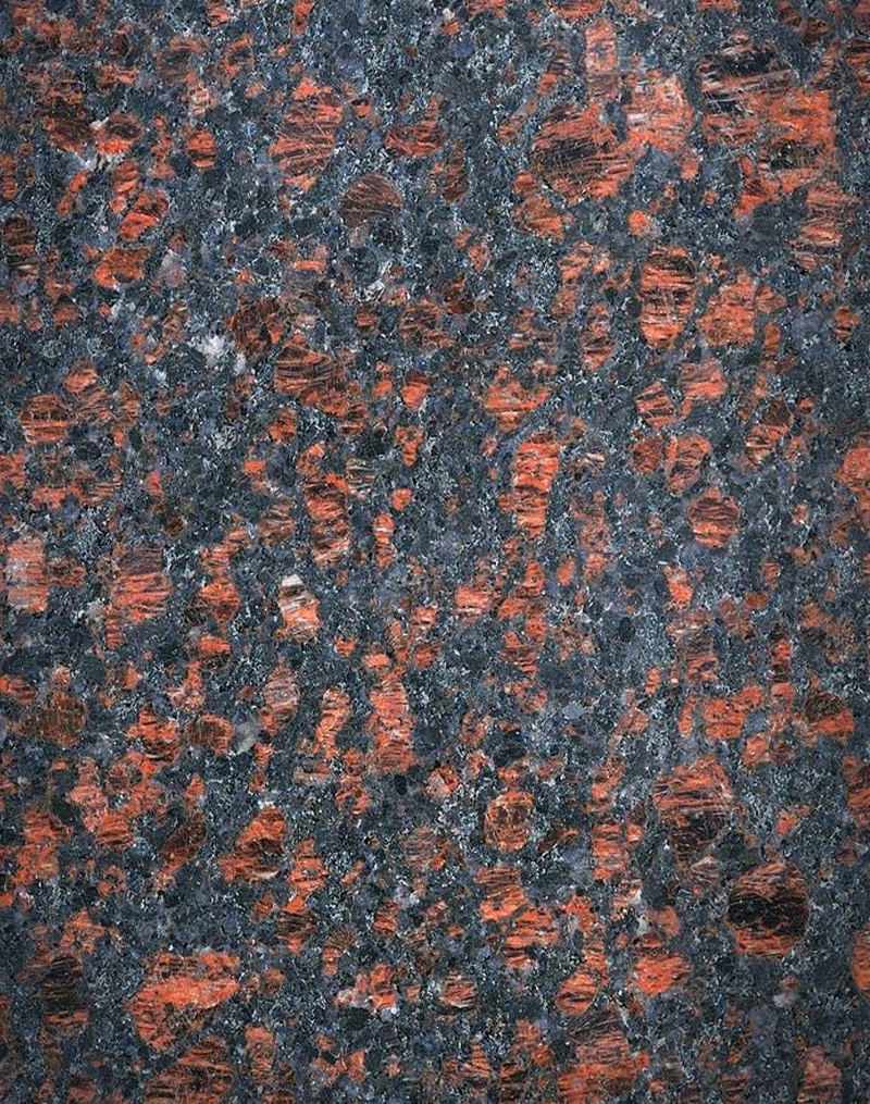 Tan Brown Deccan polished granite with dark brown base and black grains
