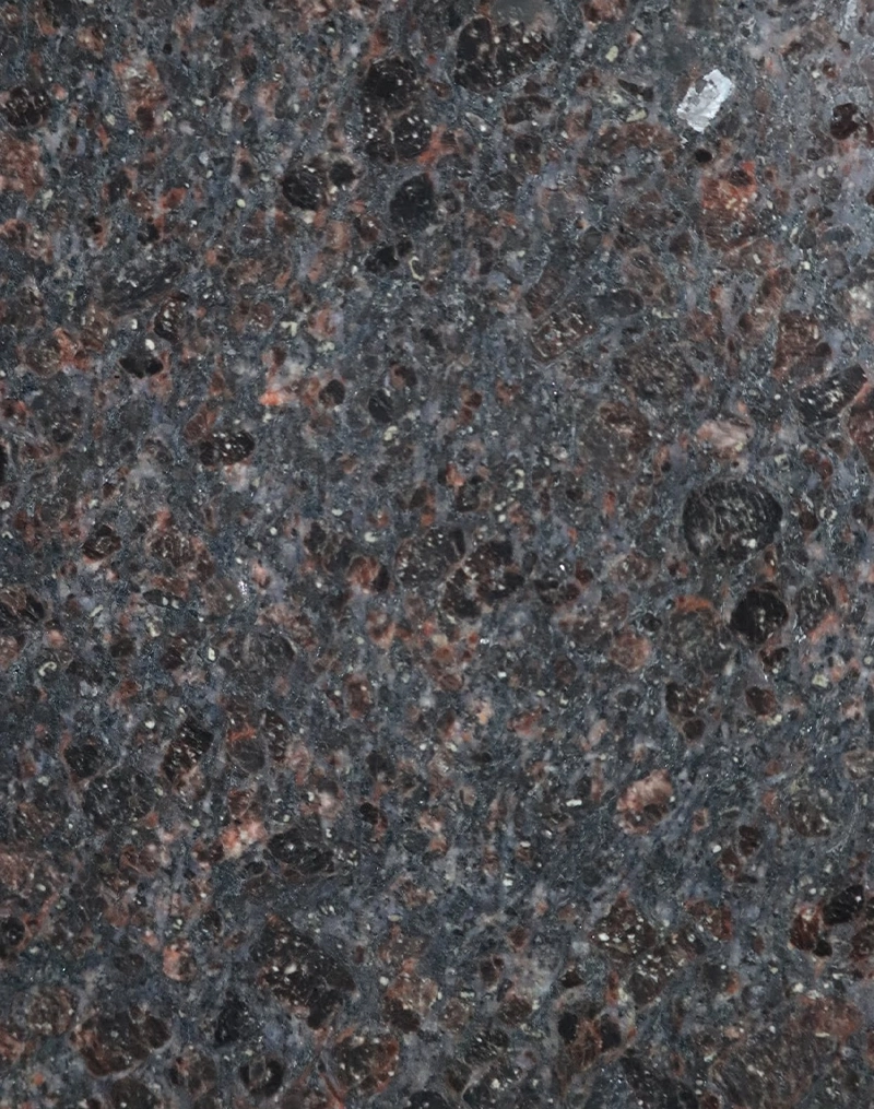Tan Brown granite slab polished with brown and black pattern