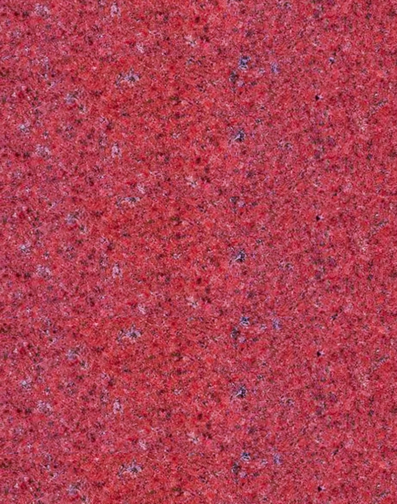 Vangara Red polished granite with deep red base and natural grain texture